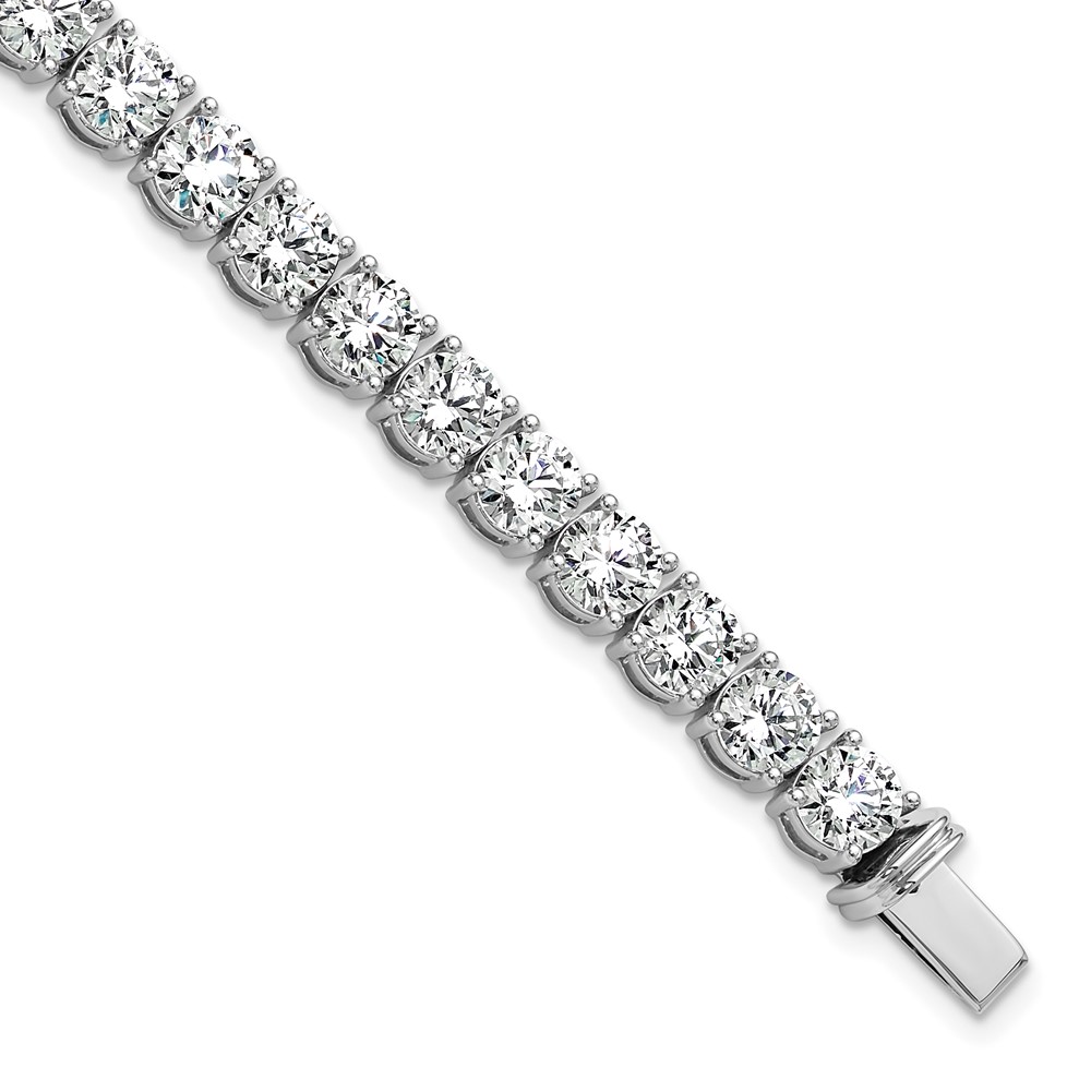 BM10310-WAA.jpg 14k White Gold 22 1/2 carat Lab Grown Diamond VS+ F+ Complete Tennis Bracelet - Image 1