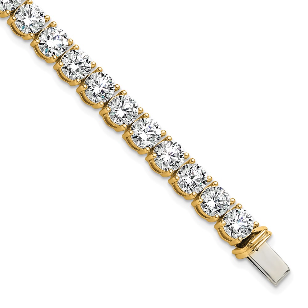 BM10310-YAA.jpg 14k 22 1/2 carat Lab Grown Diamond VS+ F+ Complete Tennis Bracelet - Image 1