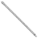 14k White Gold  25 carat Lab Grown Diamond VS/SI+ G+ Complete Tennis Bracelet - Image 2