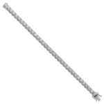 14k White Gold  11 1/8 carat Lab Grown Diamond VS+ F+ Complete Tennis Bracelet - Image 2