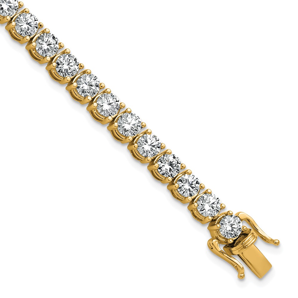 BM10312-YAA-1.jpg 14k 11 1/8 carat Lab Grown Diamond VS/SI+ G+ Complete Tennis Bracelet - Image 1
