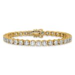 14k 11 1/8 carat Lab Grown Diamond VS/SI+ G+ Complete Tennis Bracelet - Image 3