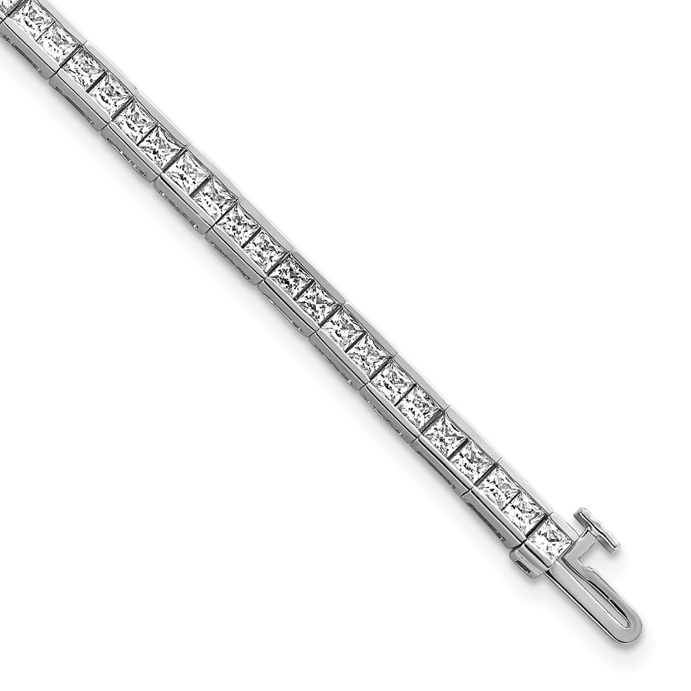 BM10330-WAA-1.jpg 14kw 6 carat Lab Grown Diamond VS/SI+ G+ Complete Princess Tennis Bracelet - Image 1