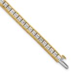 14k 10 carat Lab Grown Diamond VS/SI+ G+ Complete Princess Bezel Set Tennis Bracelet