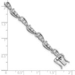 14k White Gold 3 3/8 carat Lab Grown Diamond VS/SI+ G+ Complete 7 inch Bracelet - Image 6