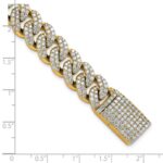 14k 9 1/6 carat Lab Grown Diamond VS/SI+ G+ Complete 4mm Pav‚ Cuban Link 8 Bracelet - Image 5