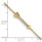 14k Complete 1/20 carat Diamond Arrow Bracelet - Image 4
