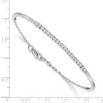 14k White Gold 3/4 carat Lab Grown Diamond VS/SI+ G+ Complete Bangle Bracelet - Image 2
