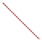10k Diamond and Ruby Bracelet - Image 2