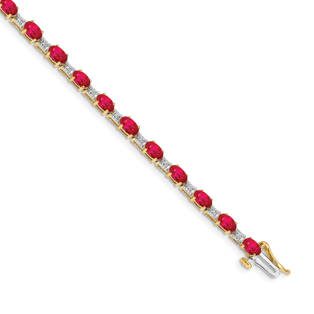 BM4481-RU-010-1YA.jpg 10k Diamond and Ruby Bracelet - Image 1