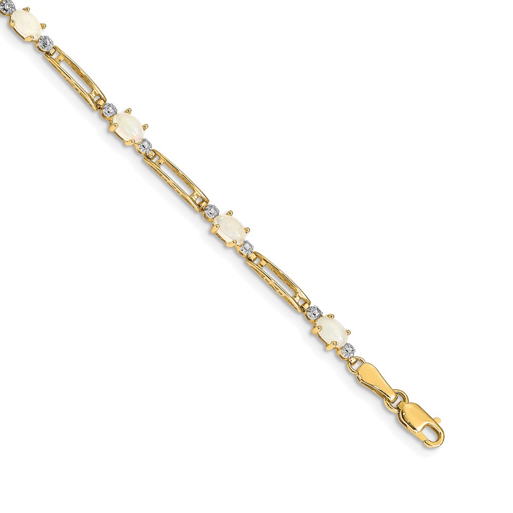 BM4492-OP-001-1YA.jpg 10k Fancy Diamond and Opal Bracelet - Image 1