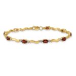 10k Fancy Diamond and Garnet Bracelet - Image 3
