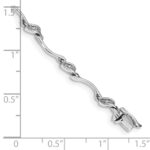 10k White Gold Diamond Link Bracelet - Image 3