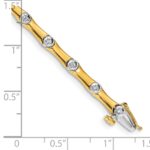 14k Two-Tone 1/4 carat Lab Grown Diamond VS/SI+ G+ Complete 7.5 inch Bracelet - Image 3