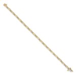 14k Complete 1/6 carat Diamond Figure 8 Link 7 inch Bracelet - Image 2