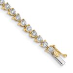 14k Complete 1 carat Diamond Illusion Setting 7 inch Tennis Bracelet