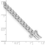 14k White Gold 2 carat Lab Grown Diamond VS/SI+ G+ Complete 7 inch Illusion Setting Bracelet - Image 4