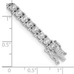 14k White Gold 2 carat Lab Grown Diamond VS/SI+ G+ Complete 7.5 inch Illusion Setting Bracelet - Image 3