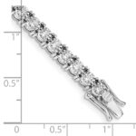 14k White Gold Complete 4 carat Diamond Illusion Setting 7.5 inch Tennis Bracelet - Image 3