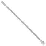 14k White Gold 7 7/8 carat Lab Grown Diamond VS/SI+ G+ Complete Round Tennis Bracelet - Image 2