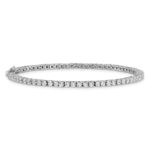 14k 4 3/8 carat Lab Grown Diamond VS/SI+ G+ Complete 7.5 inch Tennis Bracelet - Image 3