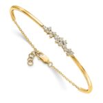 14k Yellow Gold Diamond Bangle Bracelet Mtg, no dias, blank