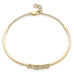 14k Yellow Gold Diamond Bangle Bracelet Mtg, no dias, blank - Image 2