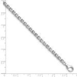 14k White Gold 1/4 carat Lab Grown Diamond VS/SI+ G+ Complete 7 inch Fancy Tennis Bracelet - Image 4