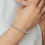 14k White Gold 1/2 carat Lab Grown Diamond VS/SI+ G+ Complete 7.25 inch Infinity Bracelet - Image 5