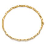 True Origin 14K Yellow Gold 2 1/6 carat Lab Grown Diamond VS+ F+ 7 in Complete Link Bracelet - Image 2