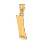 14k Polished Block Number 1 Pendant - Image 3