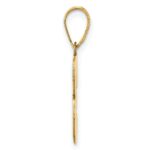 14k Polished Block Number 3 Pendant - Image 2