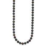 14k 5-6mm Black Near-Round Freshwater Cultured Pearl Necklace - Image 2