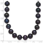 14k 7-8mm Black Near-Round Freshwater Cultured Pearl Necklace - Image 5