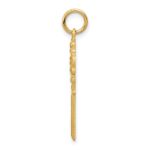 14K Polished Fancy Edge Heart Key Charm - Image 2