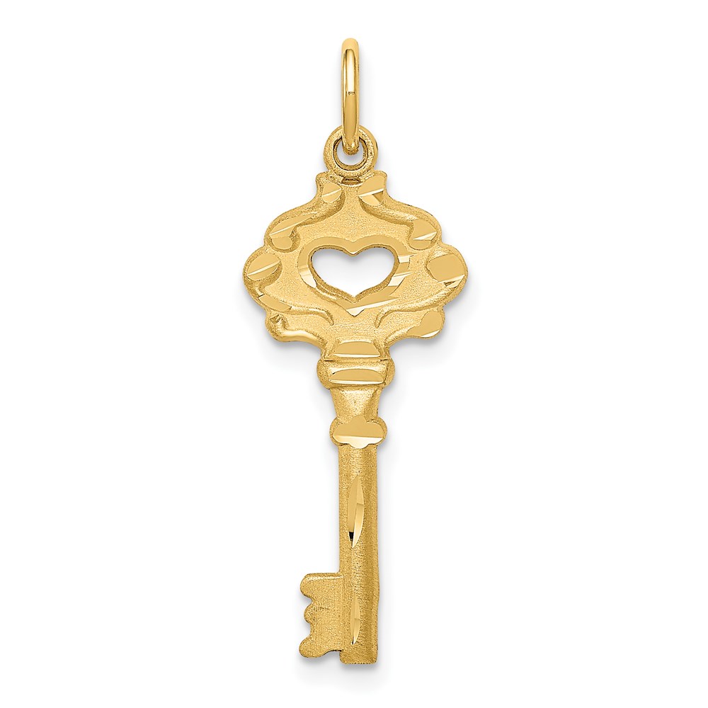C1028.jpg 14K Polished Fancy Edge Heart Key Charm - Image 1
