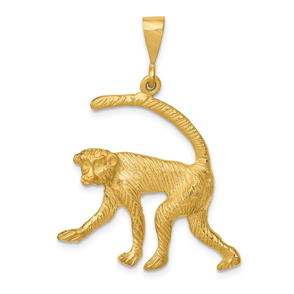 C1166.jpg 14k Monkey Charm - Image 1