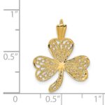 14k Filigree Shamrock Charm - Image 4