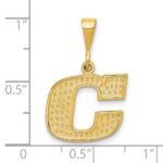14k Textured Initial C Charm - Image 4