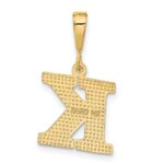 14k Textured Initial K Charm - Image 3