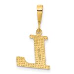 14k Textured Initial L Charm - Image 3