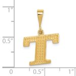 14k Textured Initial T Charm - Image 3