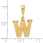 14k Textured Initial W Charm - Image 3