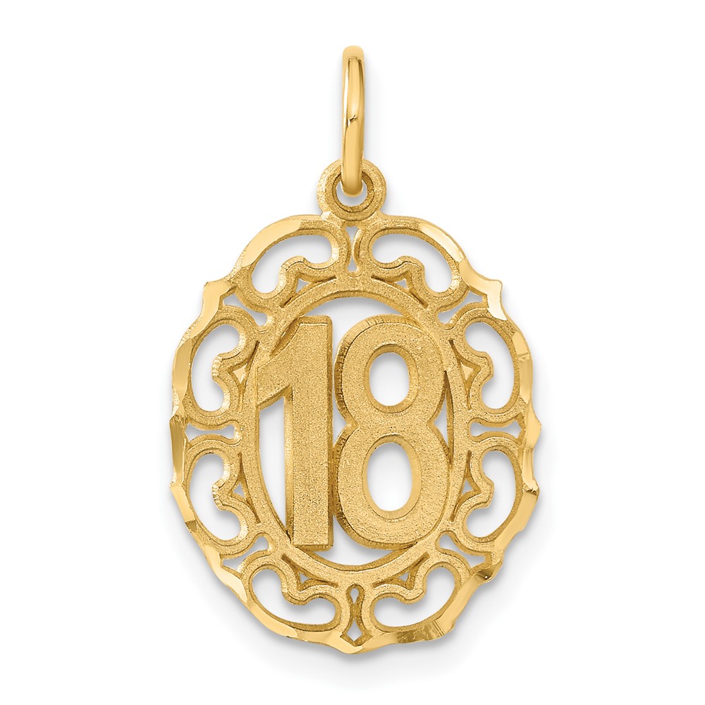 C1667.jpg 14k 18 in Oval Pendant - Image 1