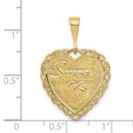 14k Reversible SWEET 16 / REACH FOR THE STARS Charm - Image 3