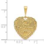 14k Reversible 25th ANNIVERSARY / OUR LOVE GROWS STRONGER EVERY YEAR Charm - Image 4