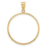 Wideband Distinguished Coin Jewelry 14k Polished 32.0mm Prong Coin Bezel Pendant - Image 3