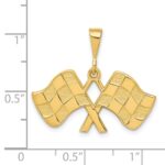 14k Racing Flags Pendant - Image 4