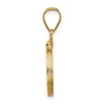 Wideband Distinguished Coin Jewelry 14k Polished 13.0mm x 1.1mm Screw Top Coin Bezel Pendant - Image 2