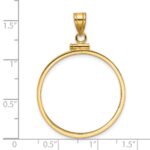 Wideband Distinguished Coin Jewelry 14k Polished 27.0mm x 2.35mm Screw Top Coin Bezel Pendant - Image 4